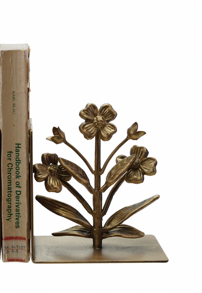 Metal Flower Bookends