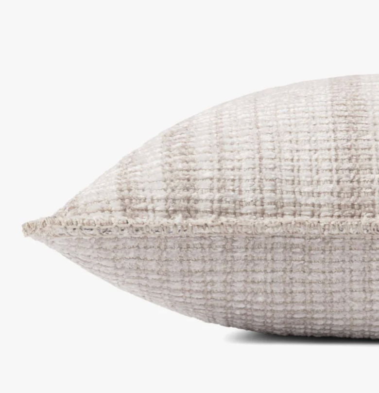 22" Sam Down Pillow Ivory/Beige