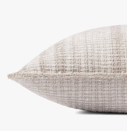 22" Sam Down Pillow Ivory/Beige
