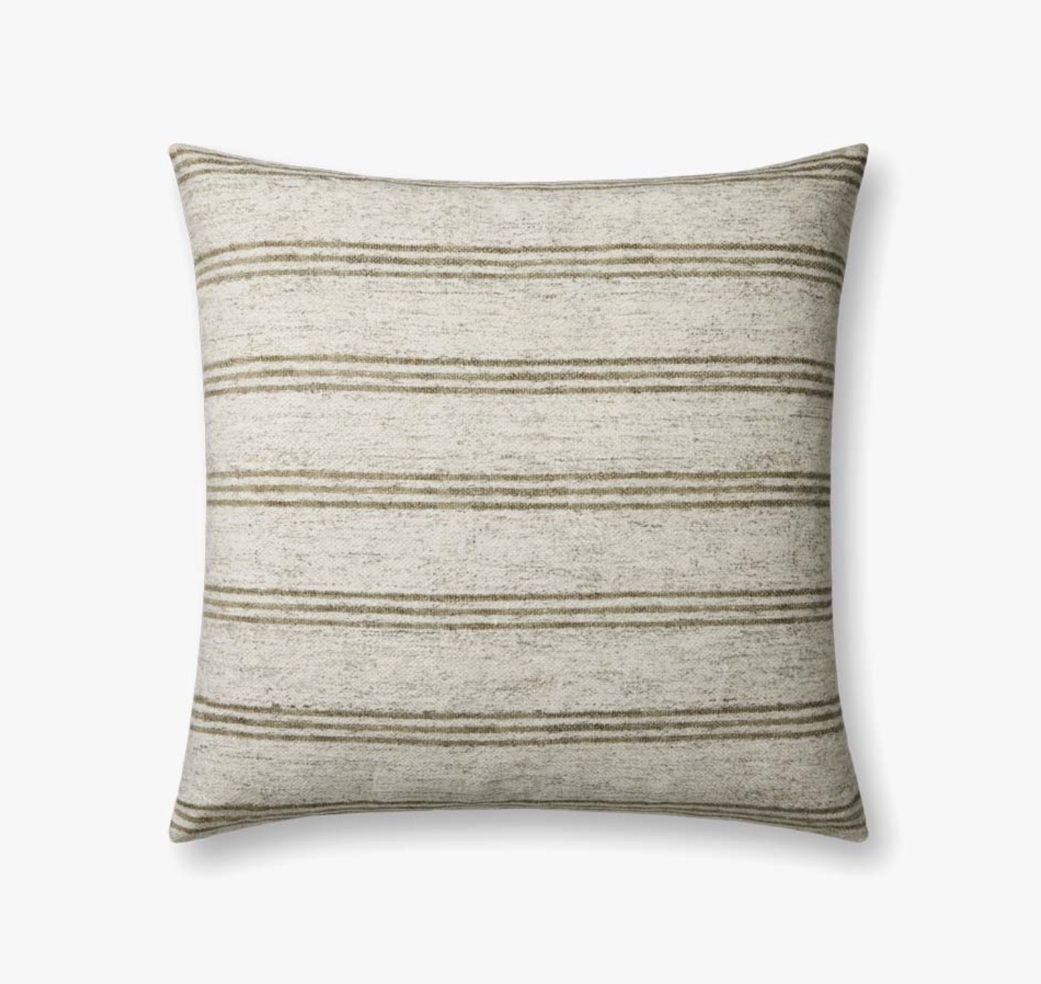 22" Zephyr Down Pillow Ivory/ Olive