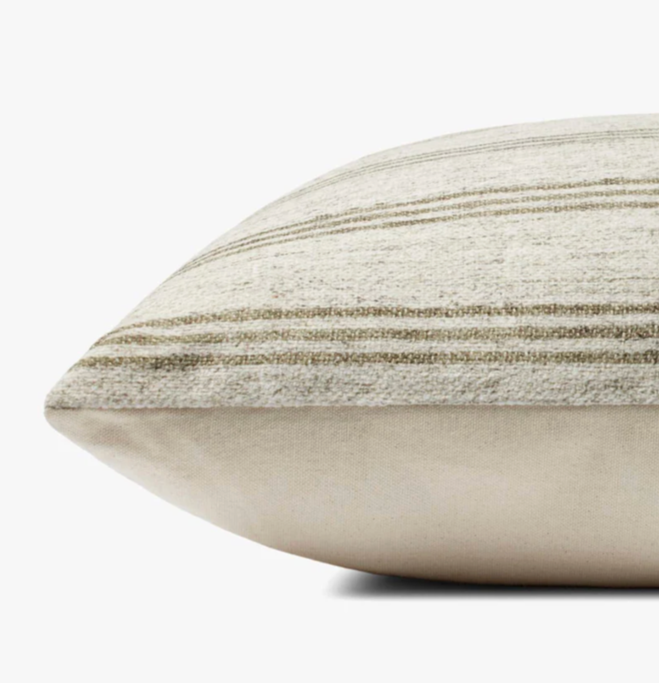 22" Zephyr Down Pillow Ivory/ Olive