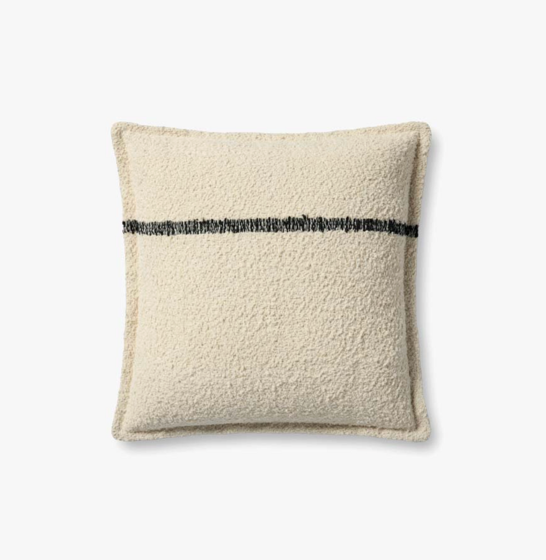 18" Down Pillow Natural/Charcoal