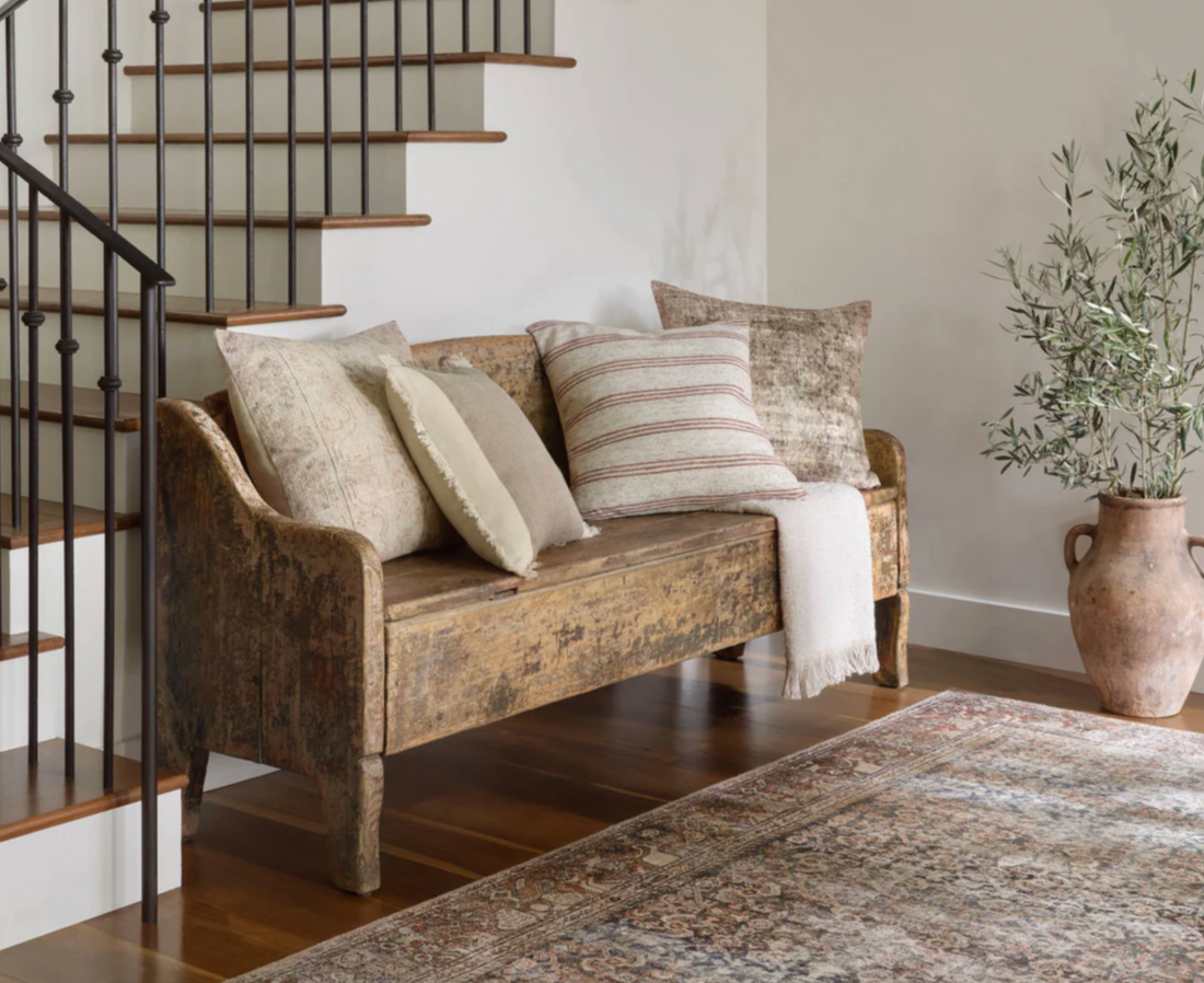 18" Seraphina Down Pillow Ivory/ Earth