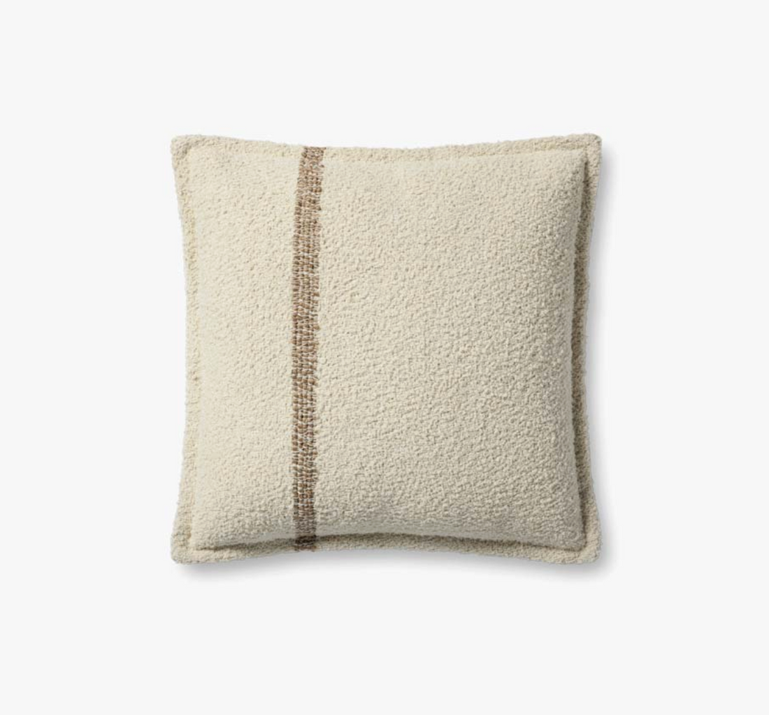 18" Down Pillow Natural/Tan