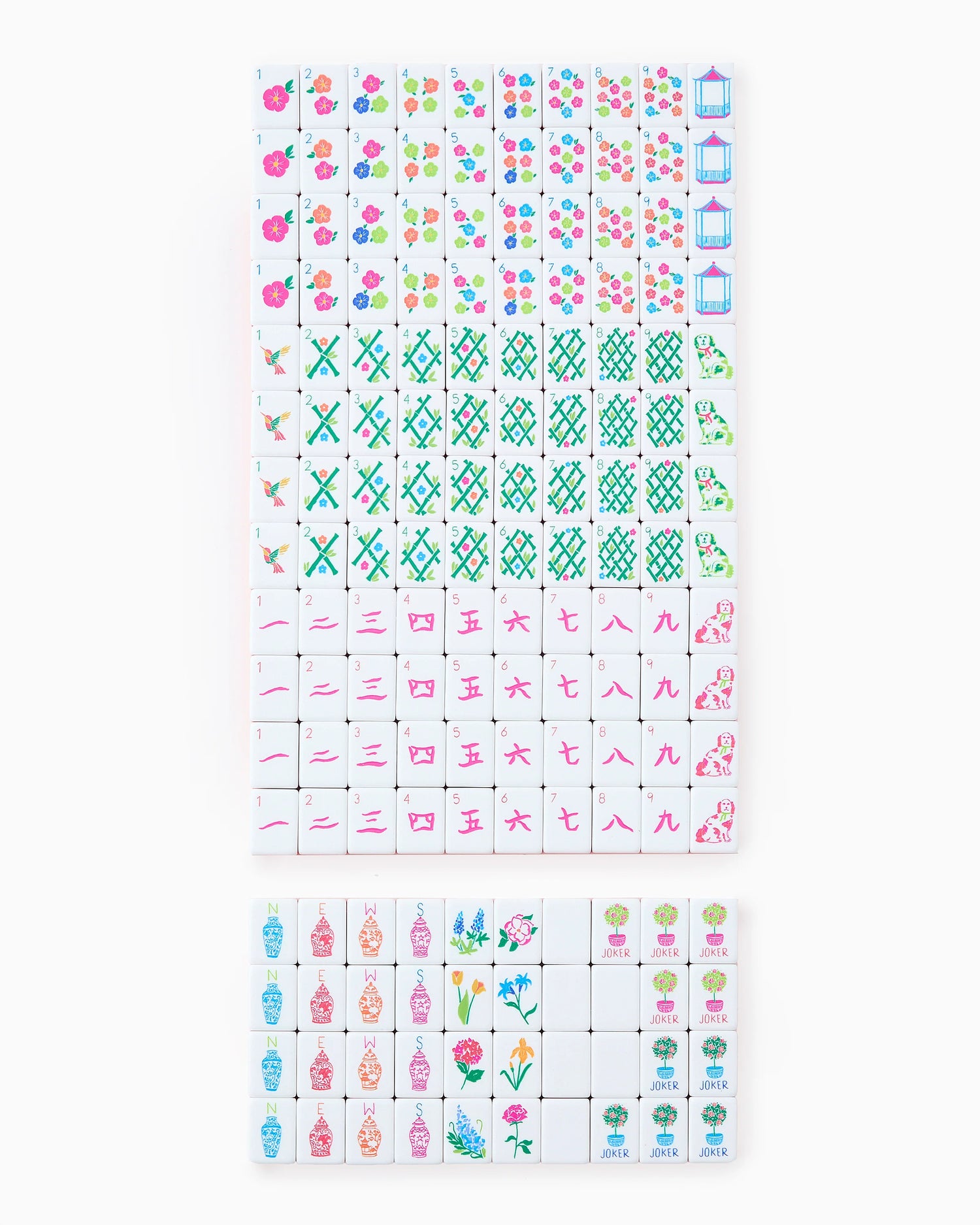 Sunset Mahjong Tiles