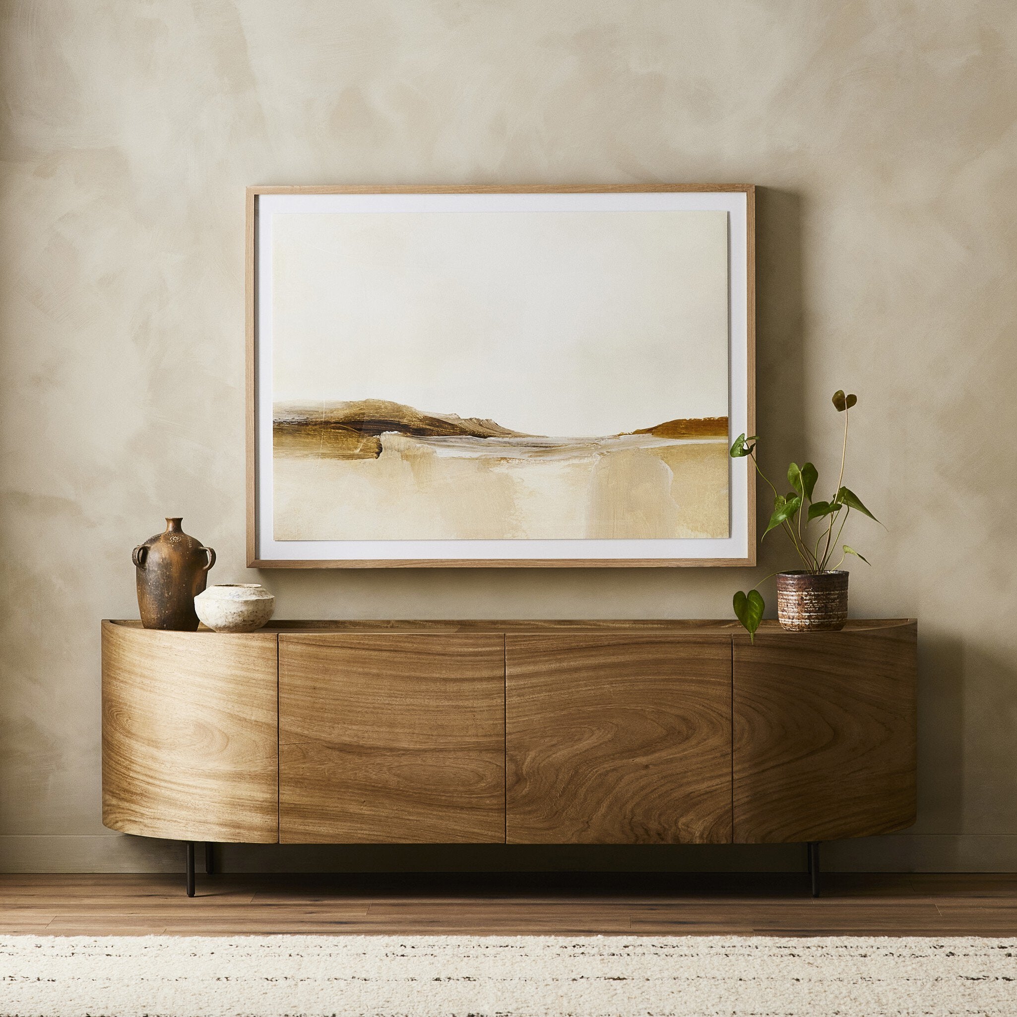 Lunas Media Console - Gold Guanacaste