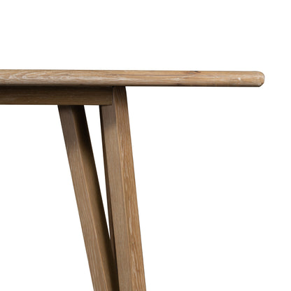 Leah Dining Table - Whitewashed Oak Veneer