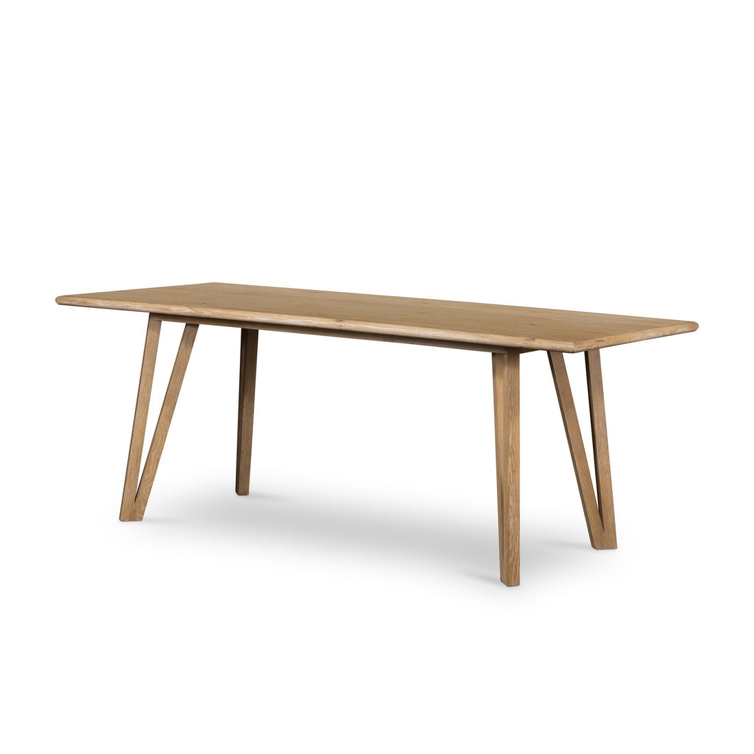 Leah Dining Table - Whitewashed Oak Veneer