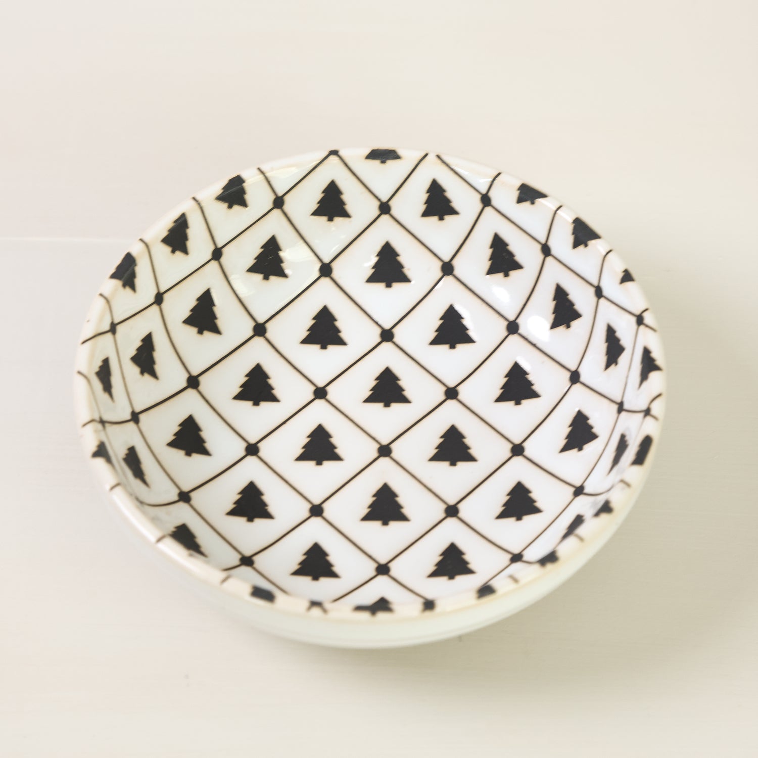 Stoneware Tree Pattern Bowl