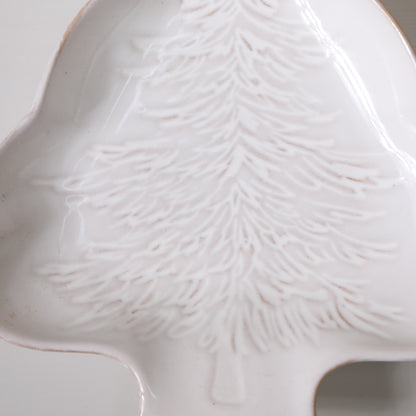Stoneware Tree Shaped Plate