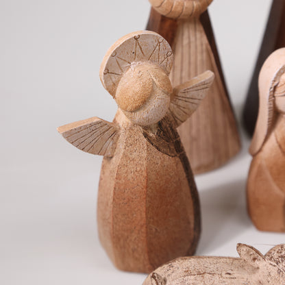 11 Piece Wood Nativity