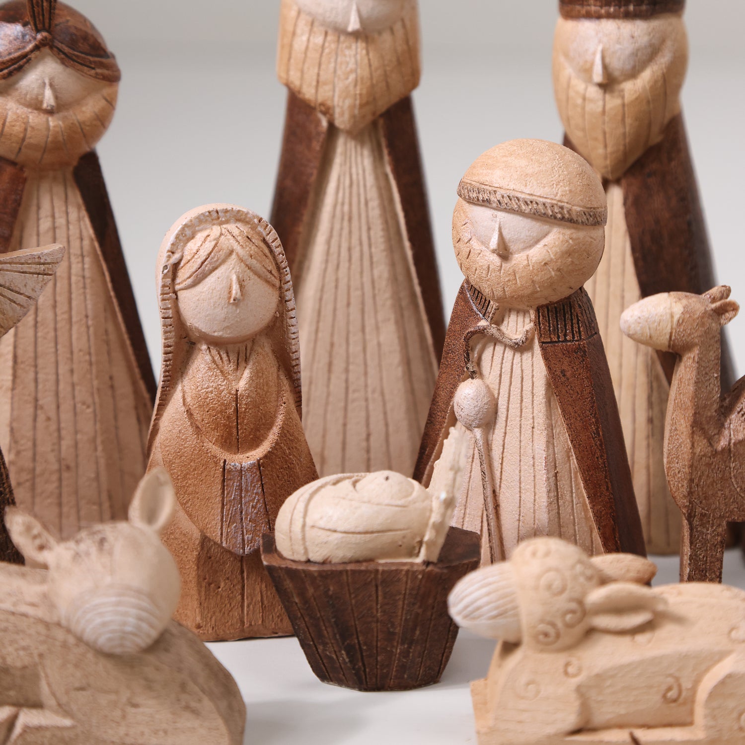 11 Piece Wood Nativity