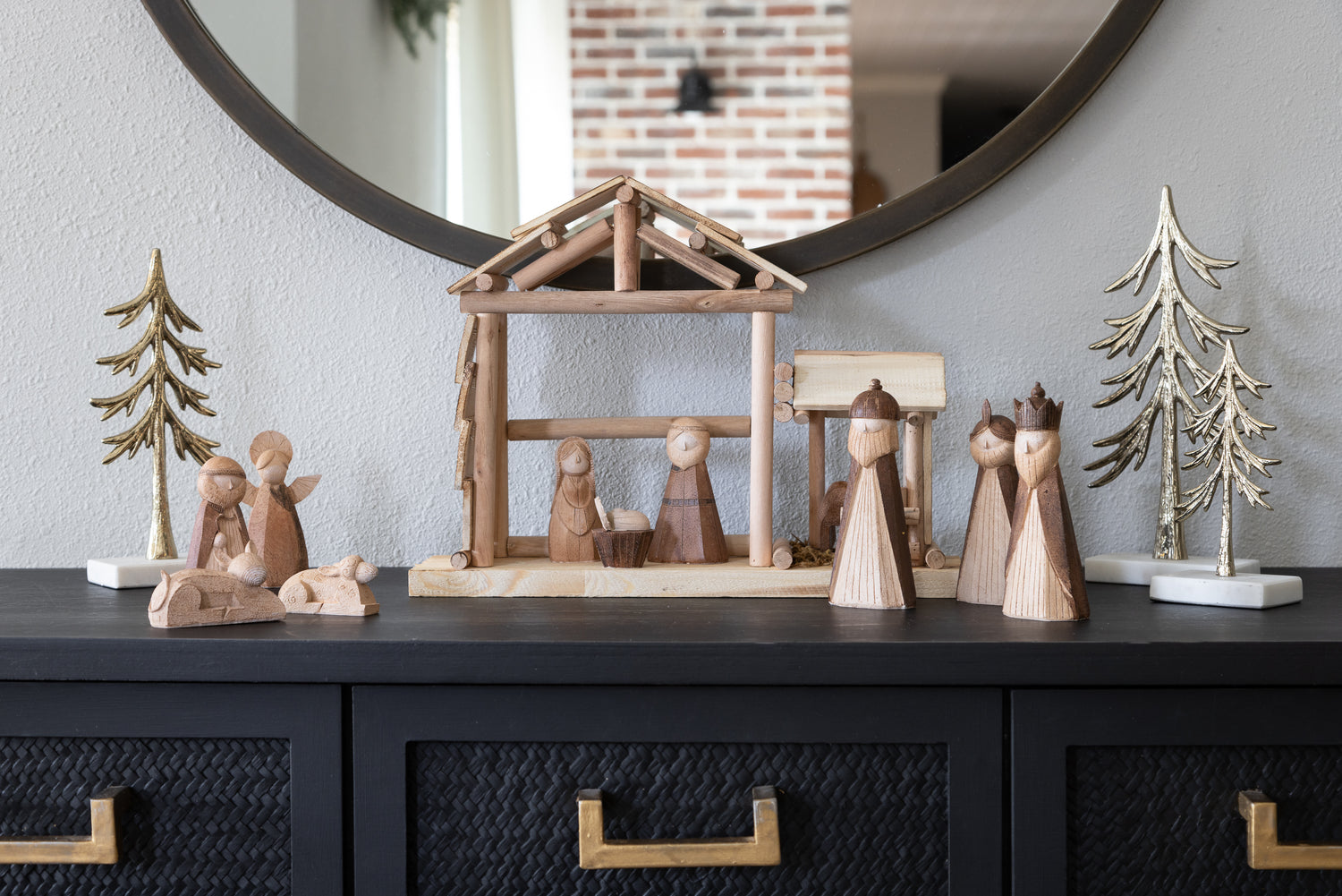 11 Piece Wood Nativity