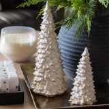 Ceramic Gold Snow Pine Tree