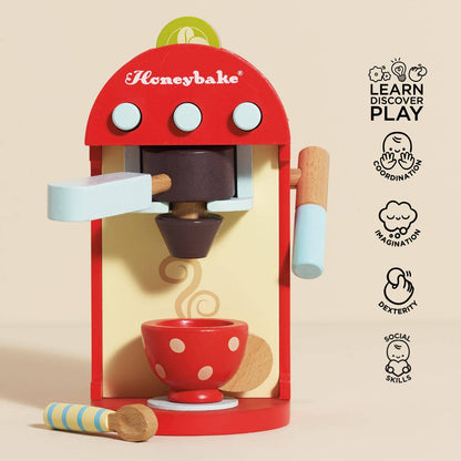 Wooden Toy Coffee Machine &amp; Pods