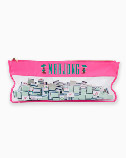 Pink Monkey Mahjong Bag