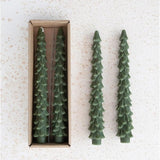 10" Green Tree Taper Candles