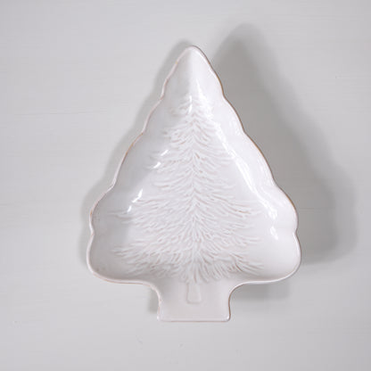 Stoneware Tree Shaped Plate