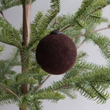 Mocha Velvet Ball Ornament