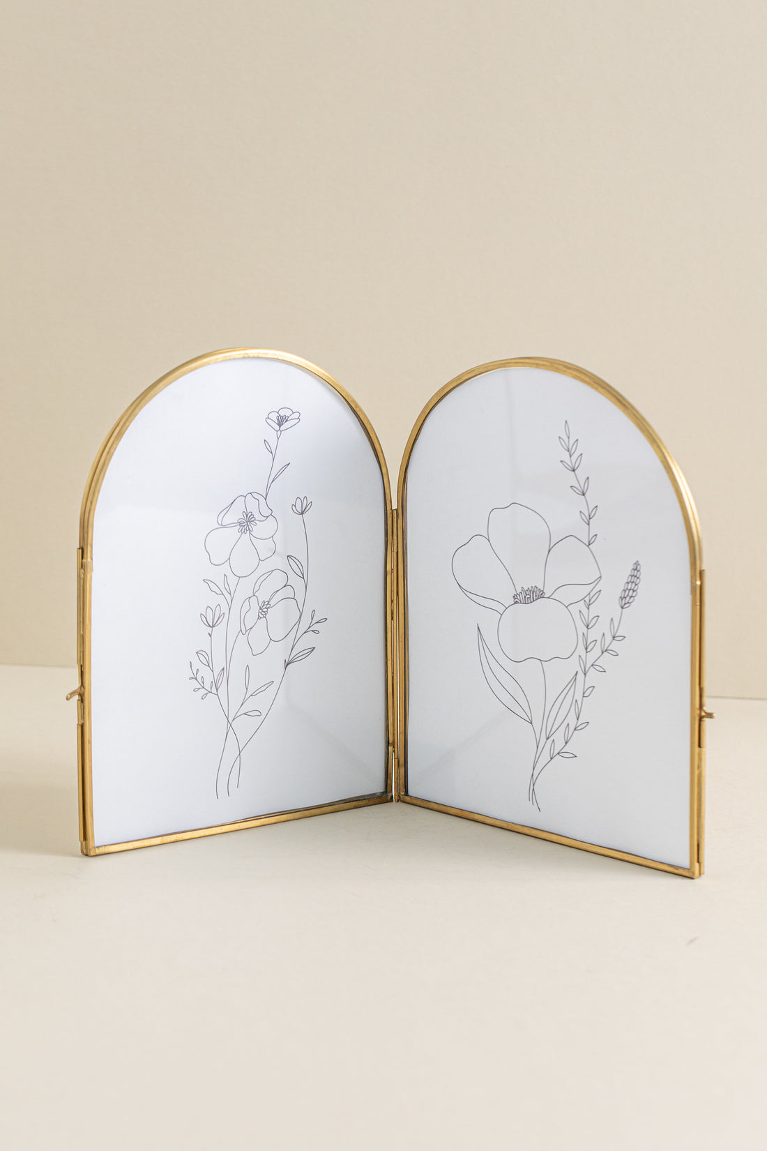 Brass Arched Picture Frame