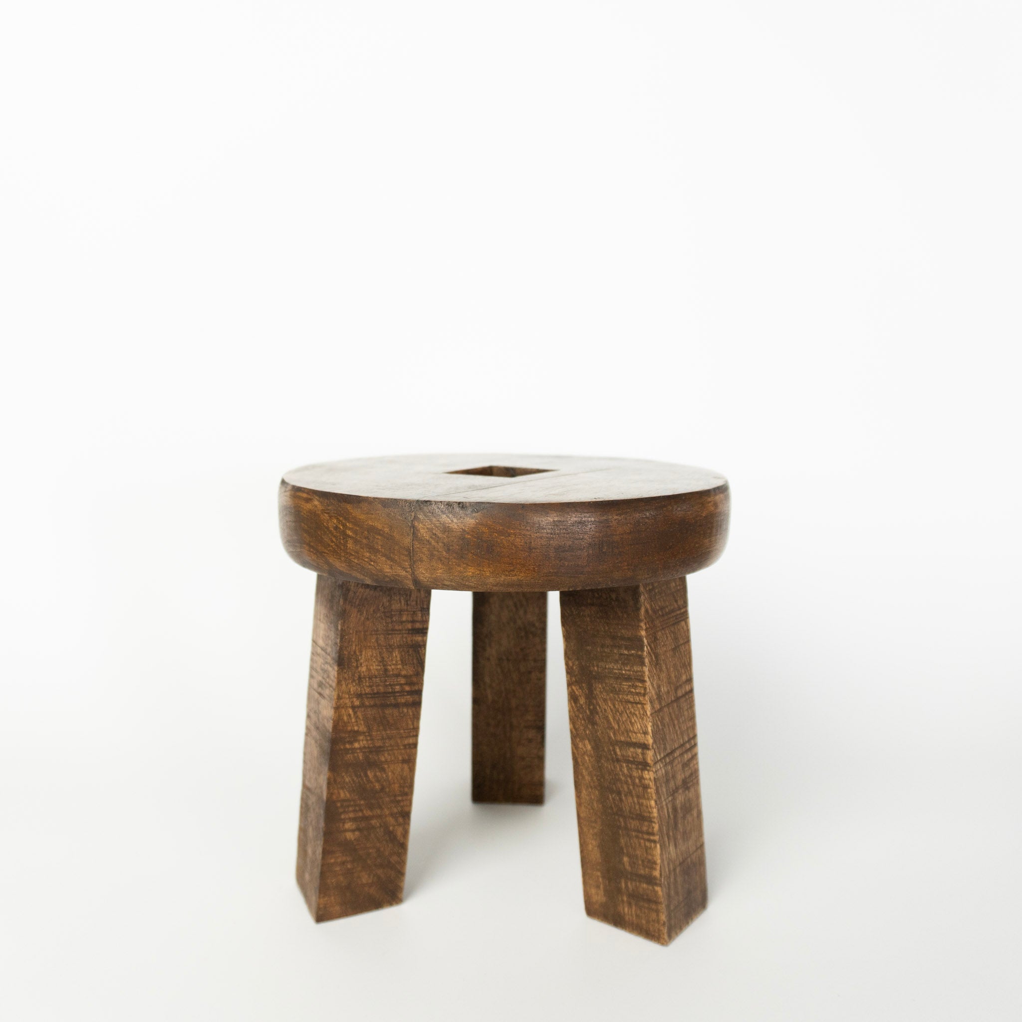 8" Mango Wood Round Pedestal