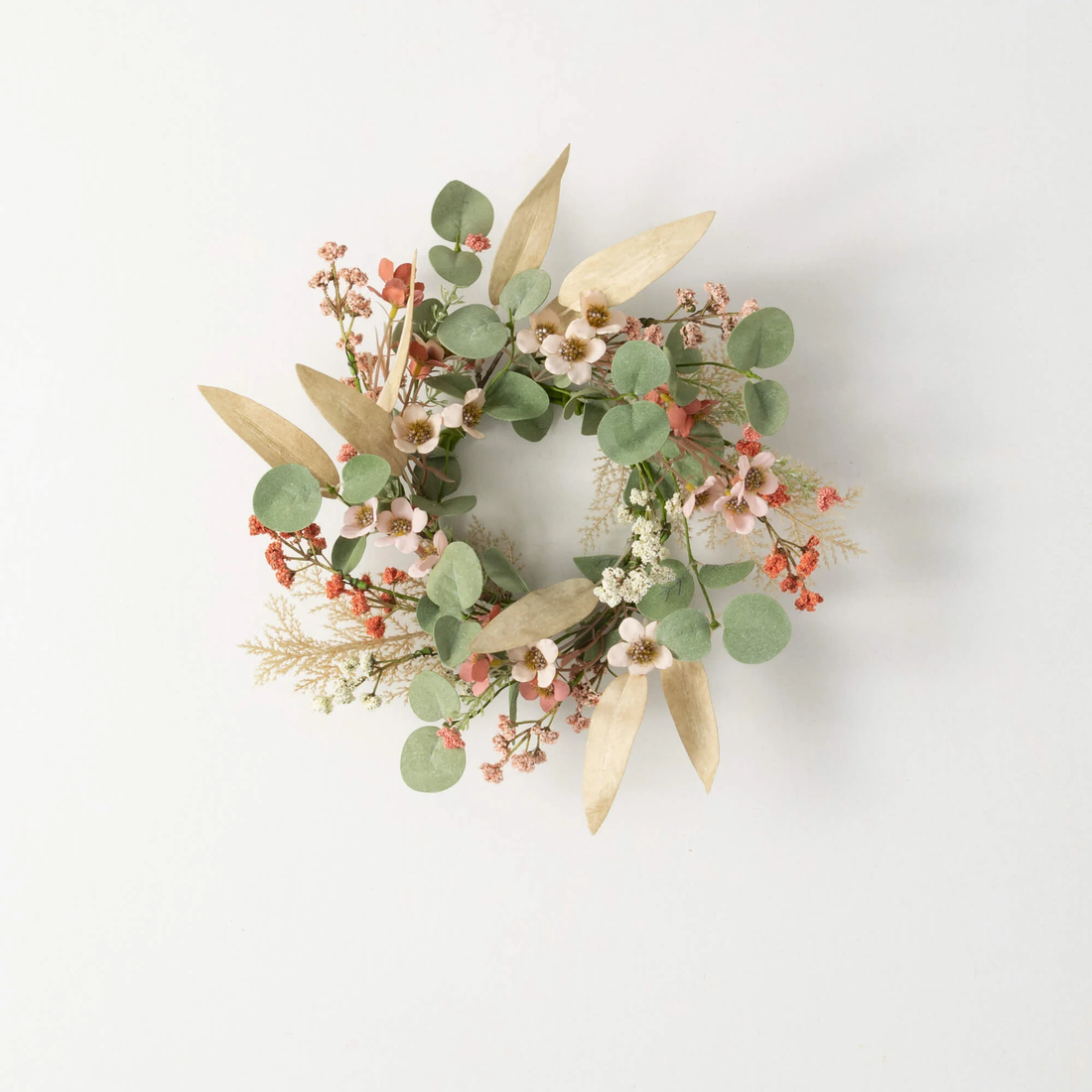 Eucalyptus &amp; Floral Wreath -10&quot;