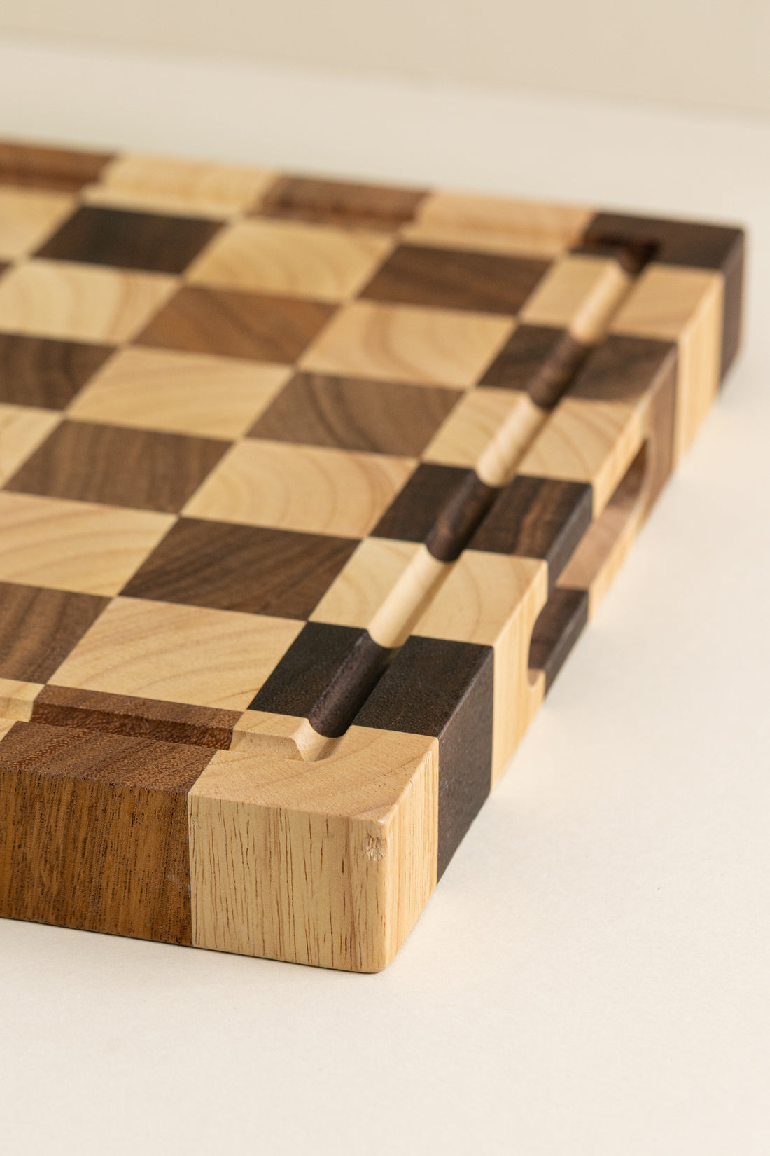 Acacia Wood Checker Serve Board
