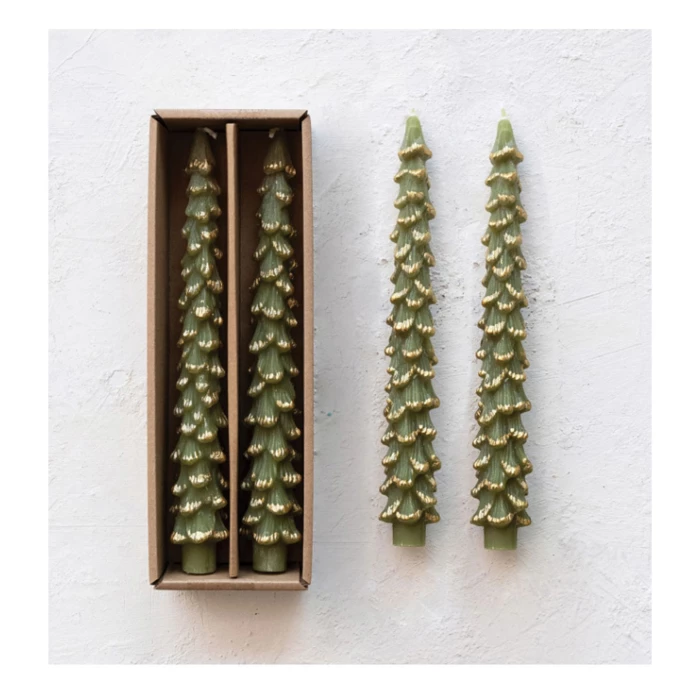Green Cedar Tree Taper - 10&quot;