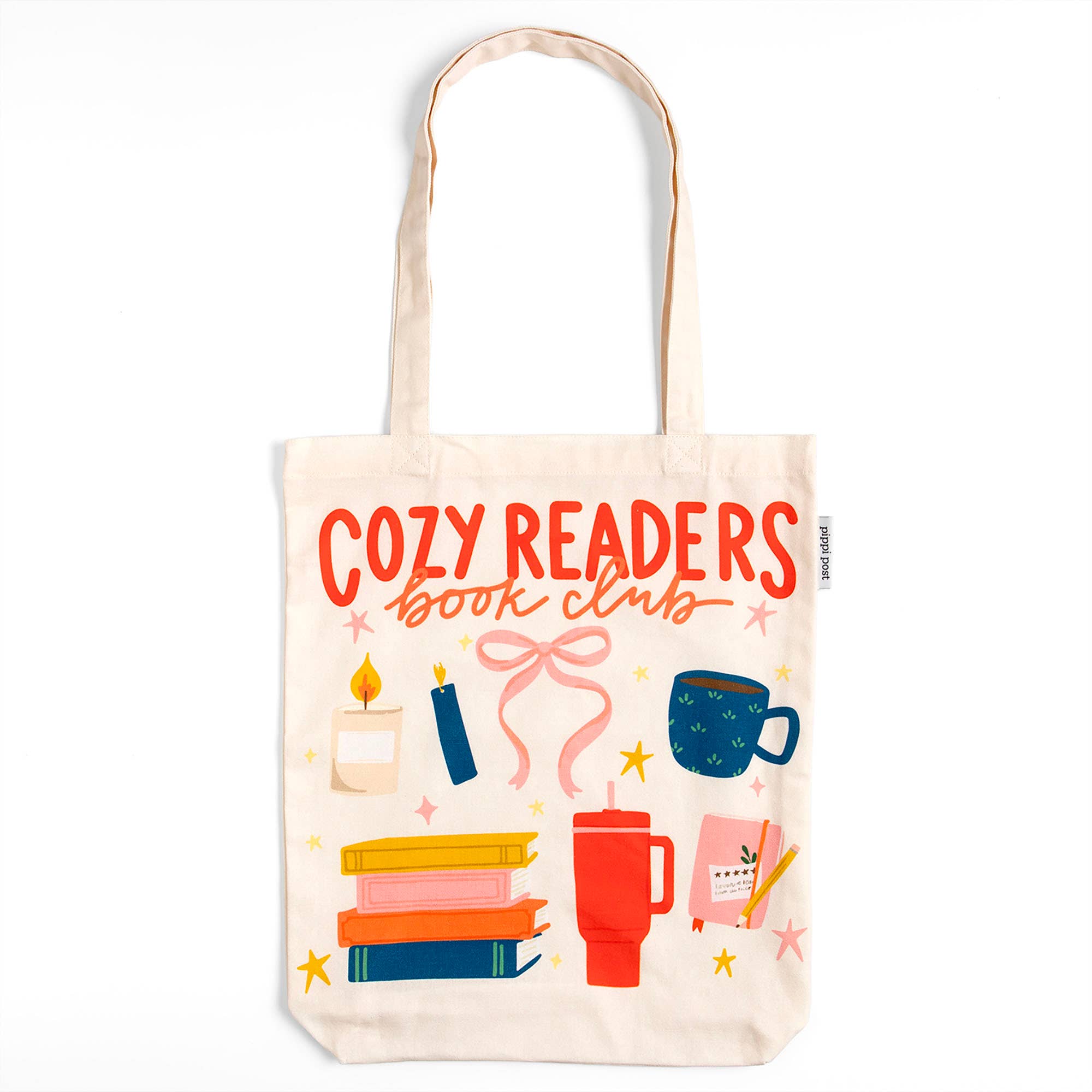 Cozy Readers Book Club Canvas Tote Bag