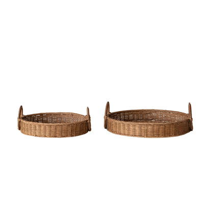 Woven Rattan Trays