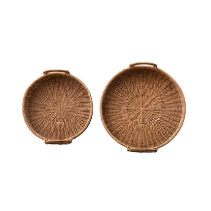 Woven Rattan Trays