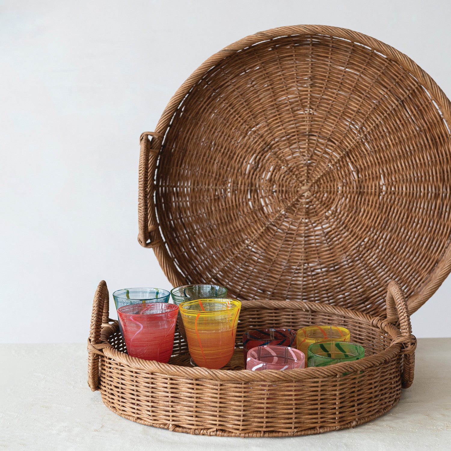 Woven Rattan Trays