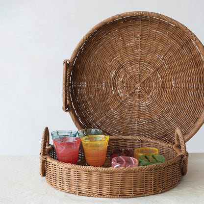 Woven Rattan Trays