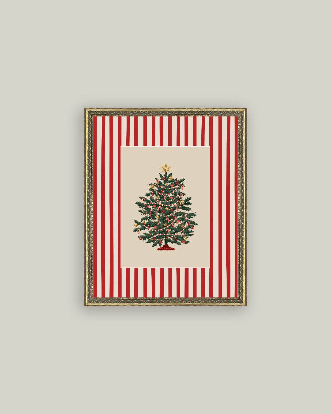 18 x 22  Striped Tree Framed Art