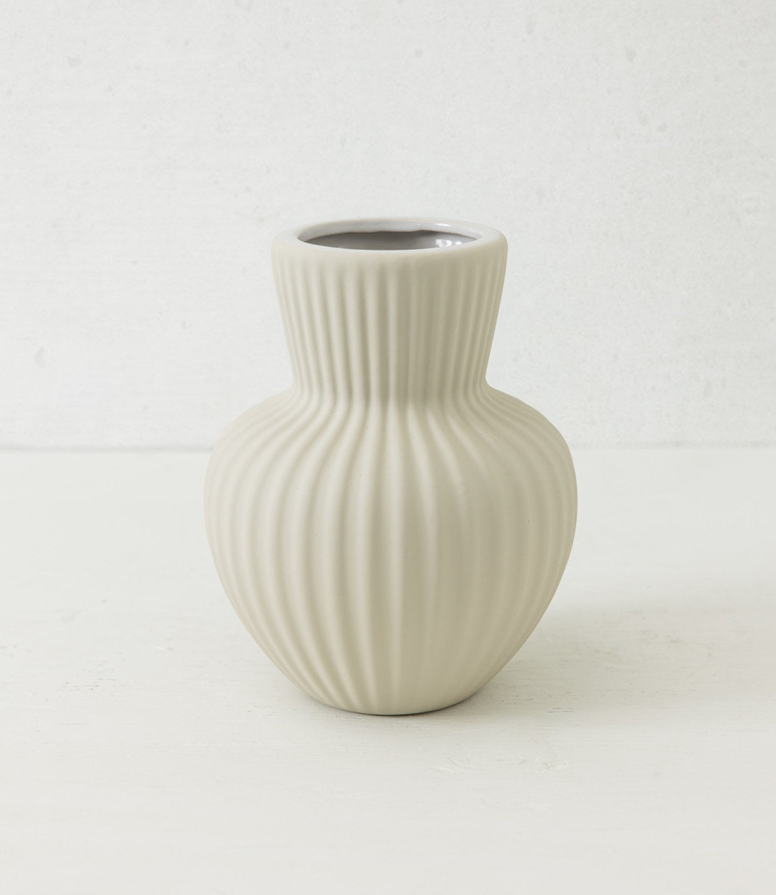 Fluted Ivory Vase