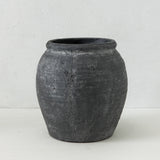 Gray Distressed Clay Vase