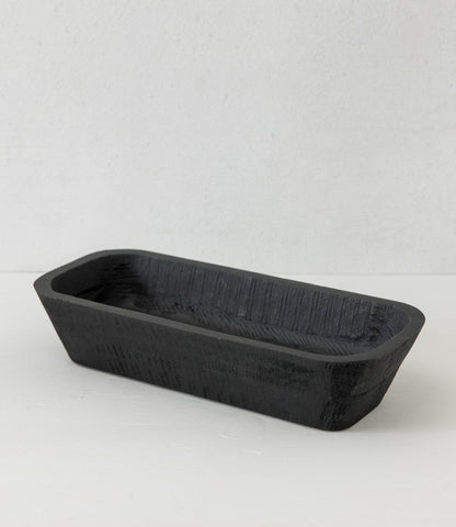 Black Wood Dough Bowl