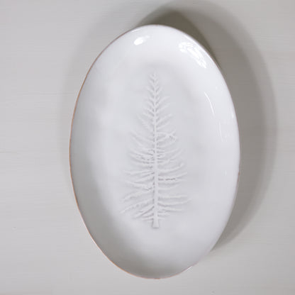 Stoneware Platter w/Tree