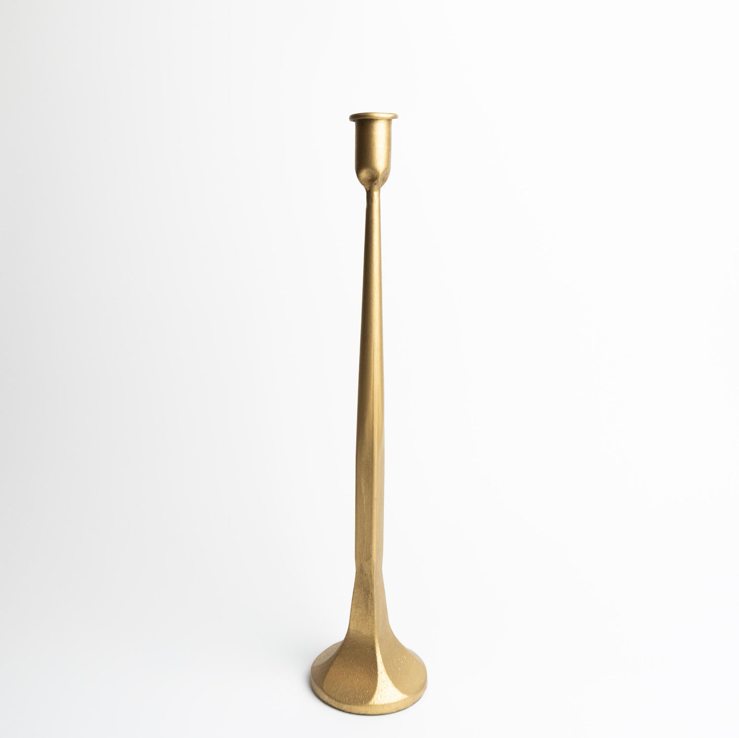 Gold Cast Iron Candlesticks