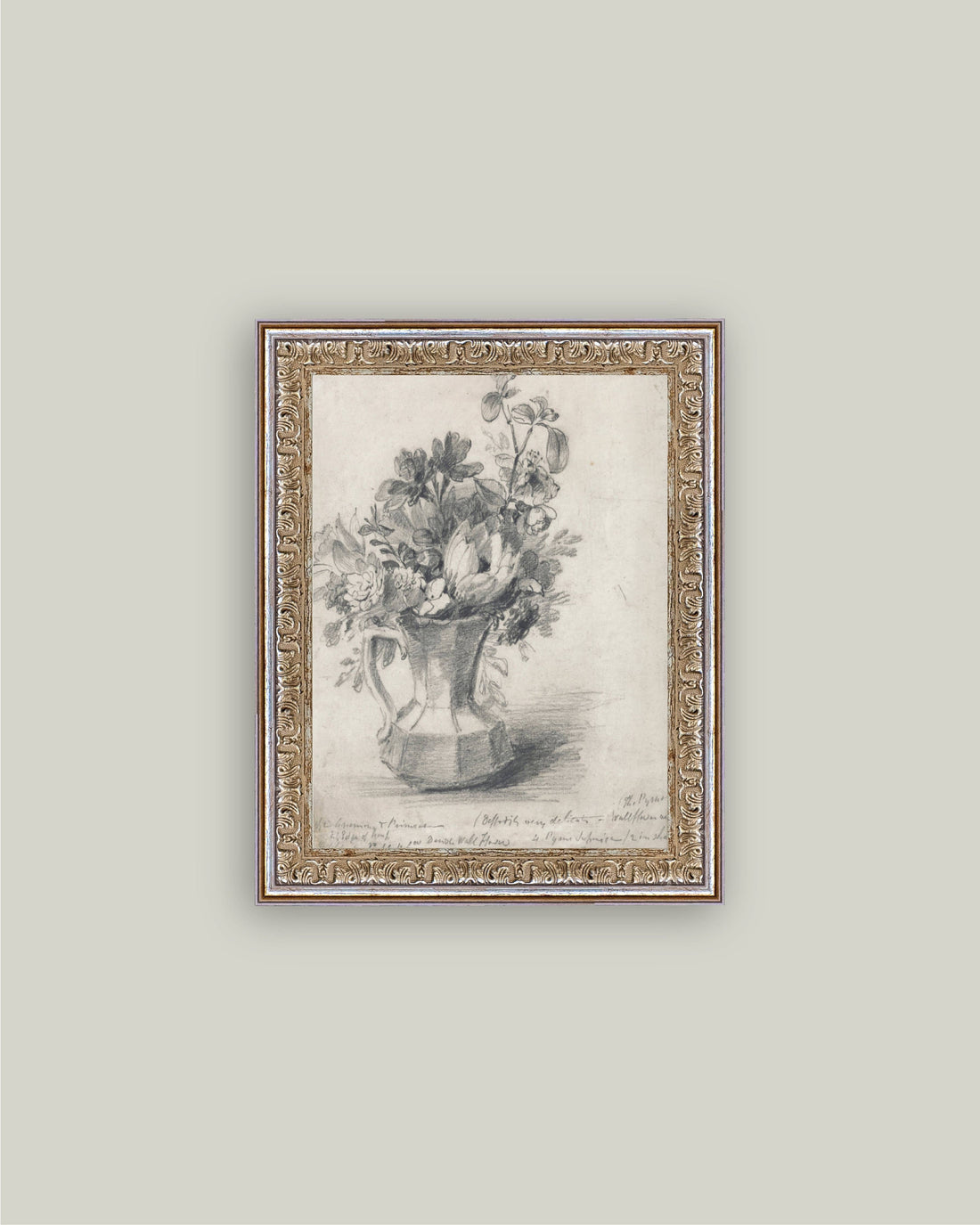 Sketch Flowers in a Pitcher: 8x10