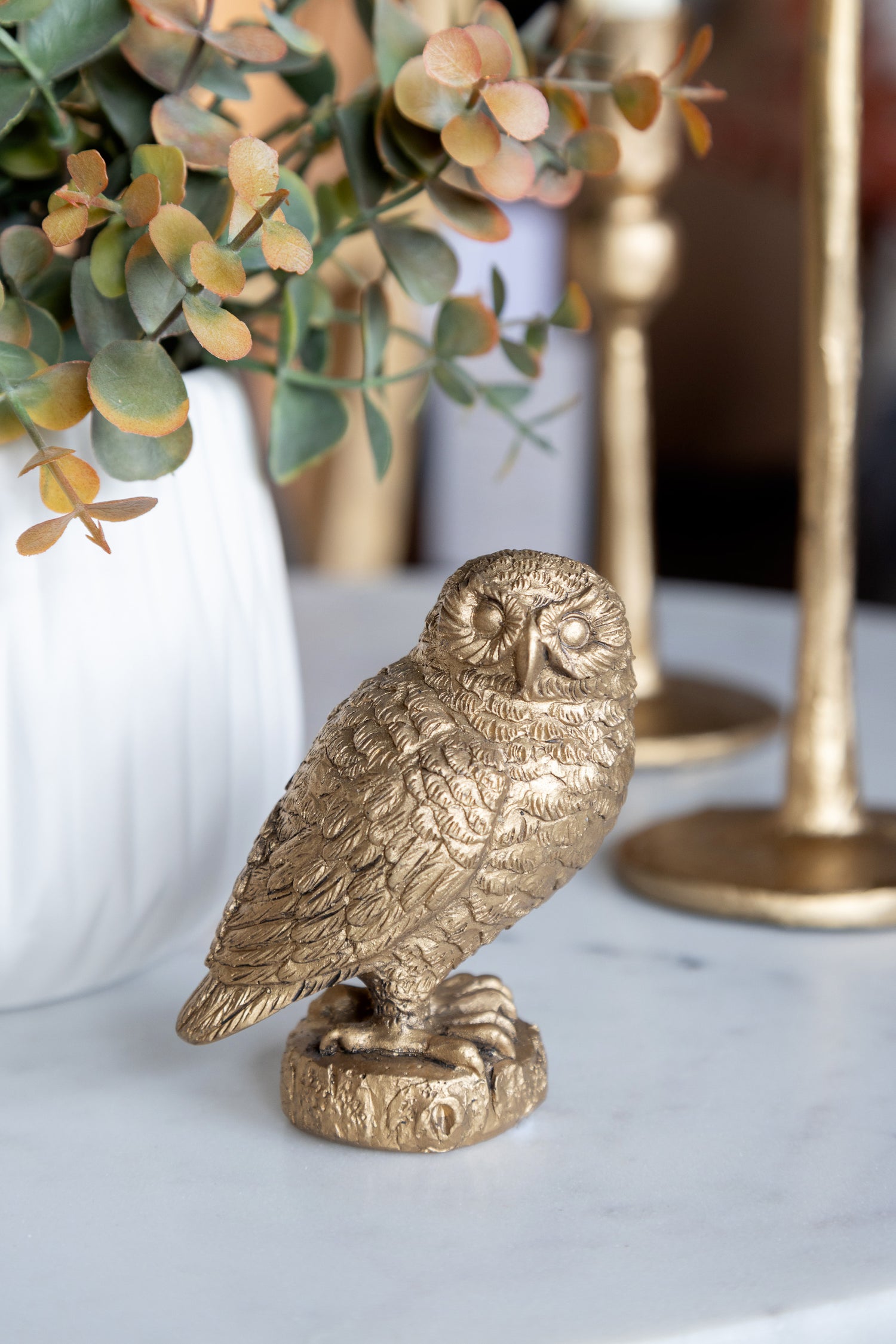 Antique Brass Owl