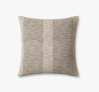 18" Down Pillow Charcoal/Ivory
