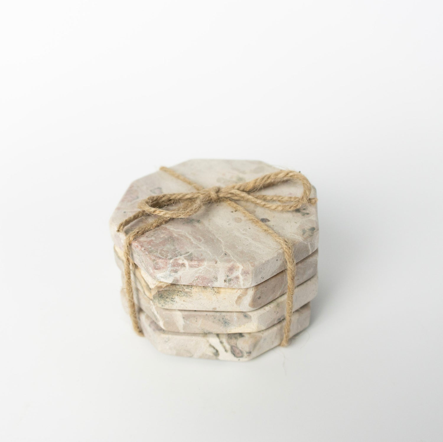 Beige Marble Octagon Coasters