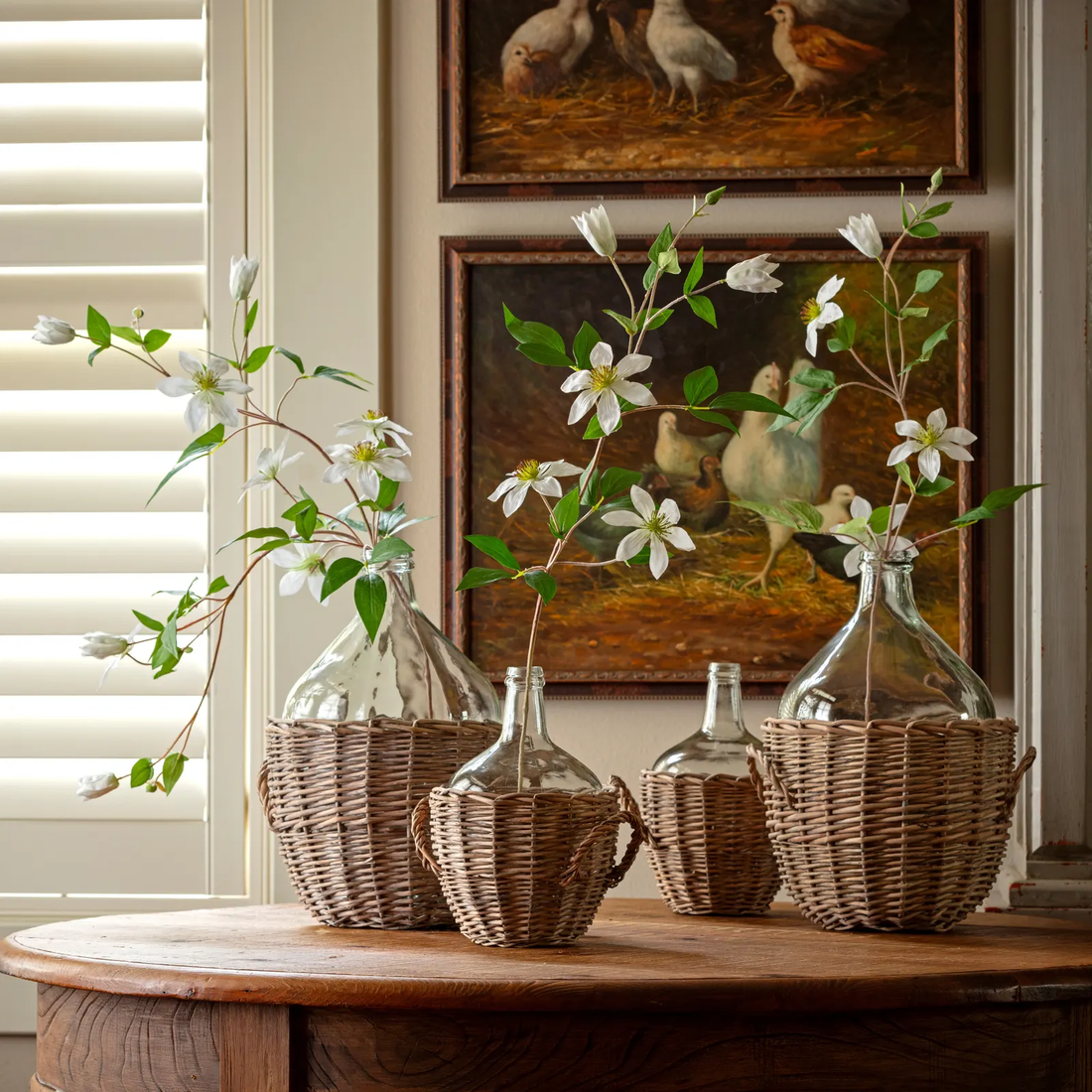 35" White Clematis