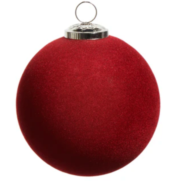 5&quot; Berry Flocked Ball Ornament