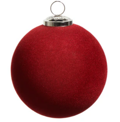 5&quot; Berry Flocked Ball Ornament