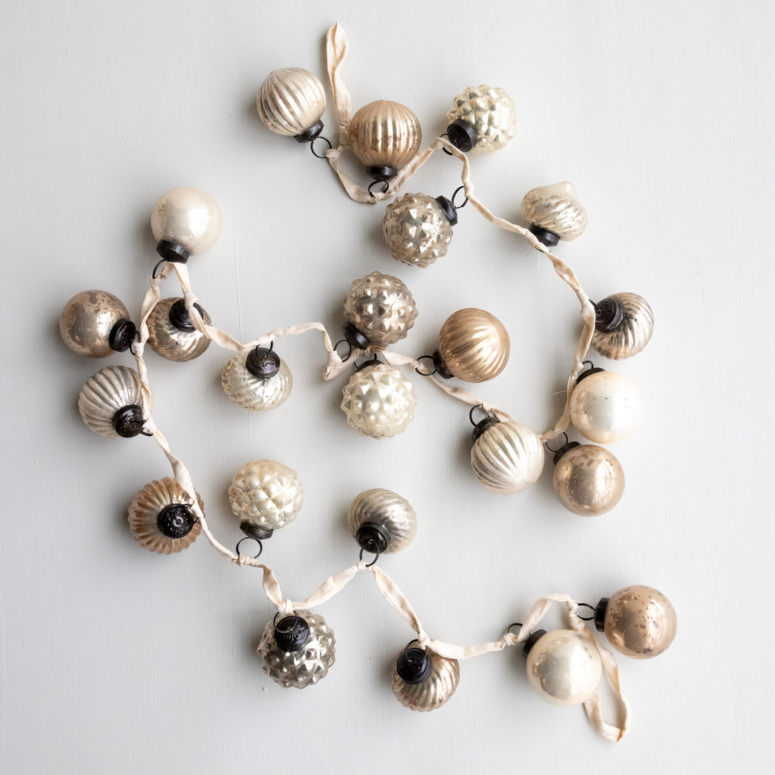 Mercury Glass Ornament Garland - 72&quot;