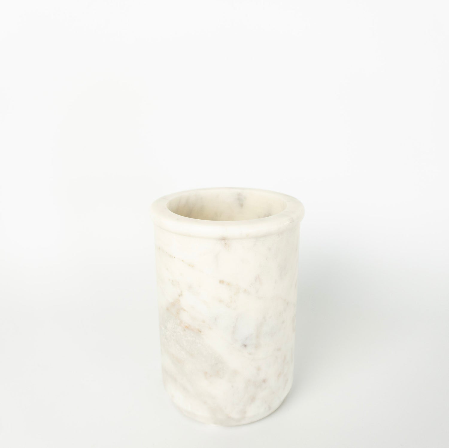 7" White Marble Jar
