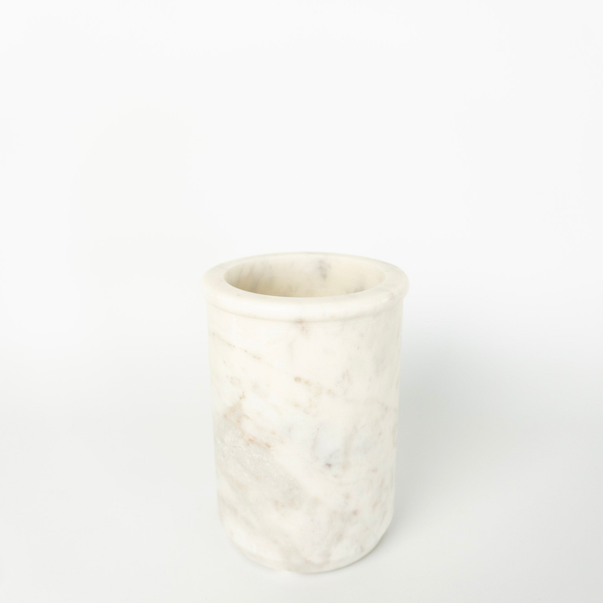 7" White Marble Jar