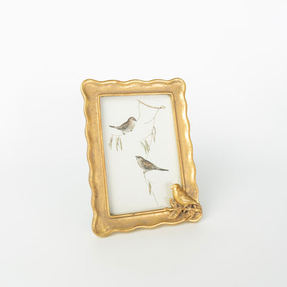 4x6 Gold Bird Accent Photo Frame